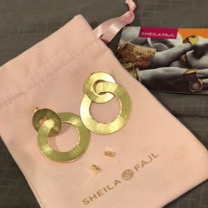 Sheila Fajl Anna Dbl Hoop Circle, Gold Plated-